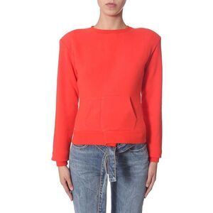 UNRAVEL Crew Neck Sweatshirt with Patch Pocket Women RED Sweaters & Knitwear